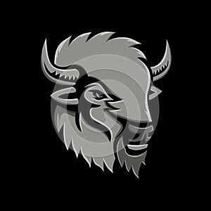 American Bison Head Metallic Icon