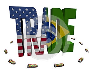 American Brazilian trade with ships
