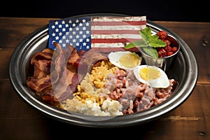 American Breakfast Delight, American Bacon Breakfast Feast