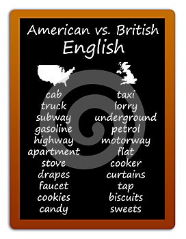 American british english
