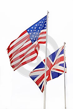 Americano un britannico bandiere 