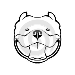 American bully dog emblem. Vector illustration. photo