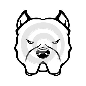 American bully dog emblem. Vector illustration.
