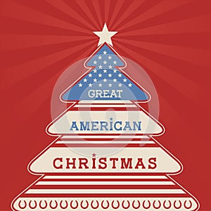 American christmas tree poster