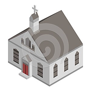 American church icon, isometric style