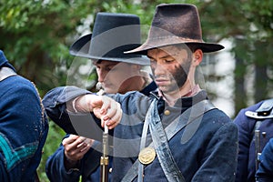 American Civil War Battle Reenactment