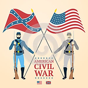 American Civil War illustration - southern and