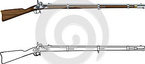 American civil war springfield muzzle loader musket