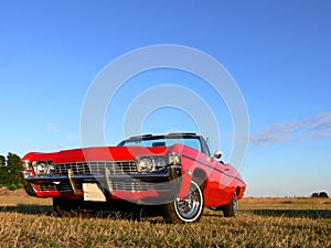 American Classic Car - Red 1970s Convertible