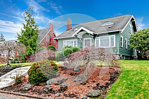 American classic house esterior. Curb appeal idea photo