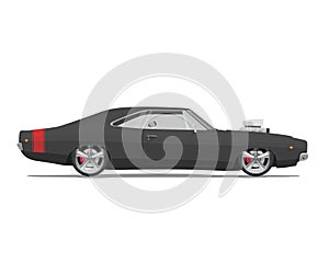 American classic muscle car. High detailed vector illustration.