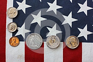 American coins. American money circulated world wild. money for payment,saving, legal repayment
