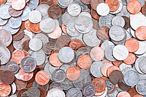 American coins background