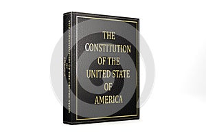 American Constitution Book 3d Rendering on white