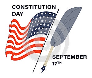 American constitution day. National USA holiday on September 17th.