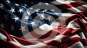 American Country Flag Wave Close-Up Background