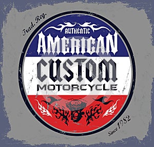 American custom - Chopper Motorcycle badge