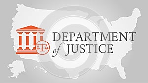 American Department of Justice Background Illustration