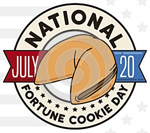 American Design to Celebrate National Fortune Cookie Day, Vector Illustration