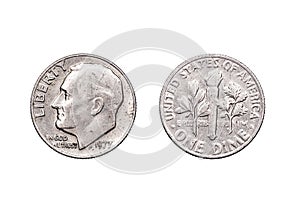 An American Dime coin.