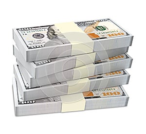 American dollar bills stacks