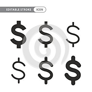 Americano dólar nombres o dólar un piso icono aplicaciones a sitio telarana 