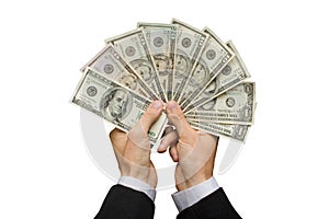 American dollars in a hands