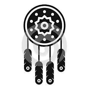 American dream catcher icon simple vector. Indian tribal