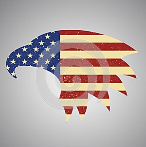 American eagle flag. American flag eagle shaped.