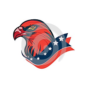 american eagle head vector image