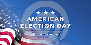 American Election day background vector
