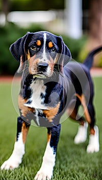 American English Coonhound illustration Artificial Intelligence artwork generated