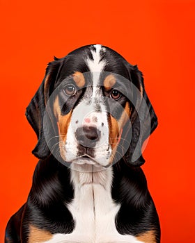 American English Walker Coonhood hound puppy dog portrait