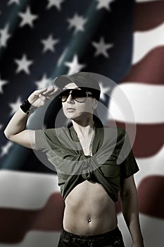 American Female Soldier