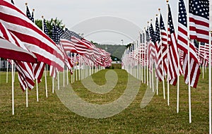 American Field of Flags on Memorial Day