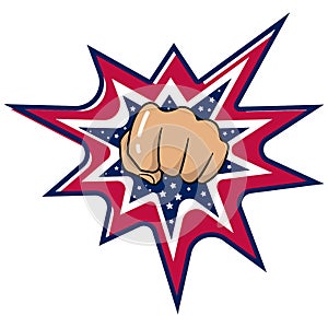 American Fist Bump American Flag