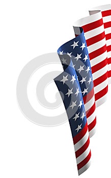 American Flag 3d illustration