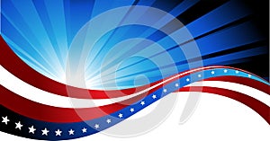 American flag, abstract background of the