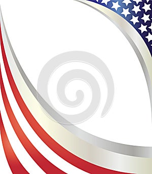 American flag abstract wave pattern for your design.