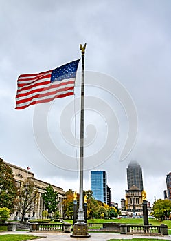 American Flag at American Legion Mall in Indianapolis