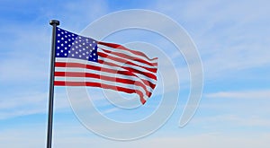 American flag. American national holiday 4th of July. Independence day American flag. 3d work