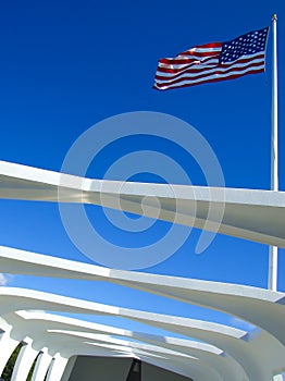 American Flag on Arizona Memorial