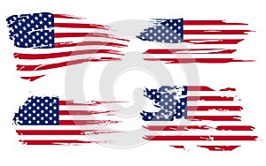 La bandera americana de fondo totalmente editables ilustración vectorial, se pueden escalar a cualquier tamaño sin pérdida de calidad.
