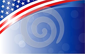 American flag background frame banner design template