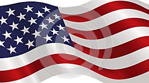 American flag background with gentle waves, showcasing patriotism, Ai Generated