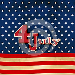 American flag background with stars symbolizing 4th july independence day