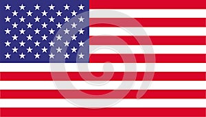 American flag background. Stylized flat United States of America vector