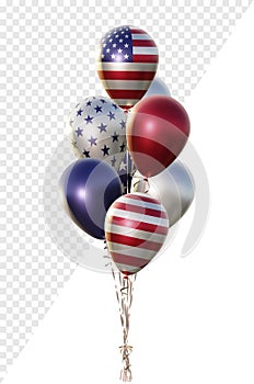 American Flag Balloon Bouquet USA for 4th of July, Flag day June 14