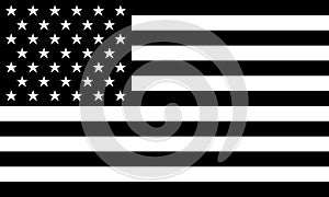 AMERICAN FLAG Black and white Vector