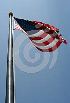 American Flag Blowing